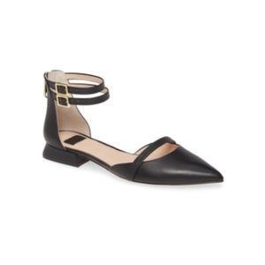 Louise et Cie Ankle Strap Pointed Toe Flat